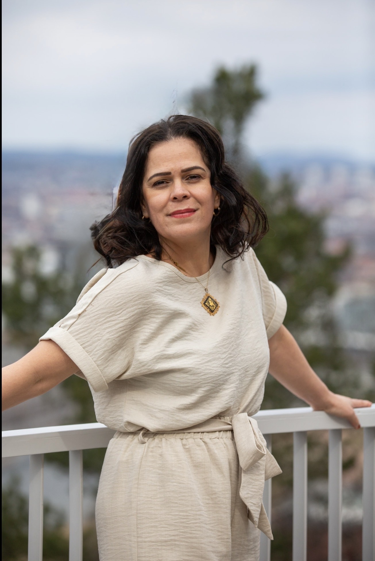 Maria José på gresset